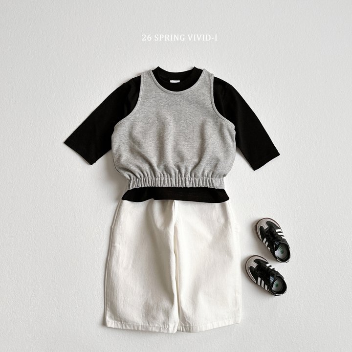 Vivid I - Korean Children Fashion - #childofig - Vest Pintuck Set - 9