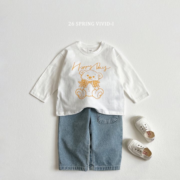 Vivid I - Korean Children Fashion - #childofig - Happy Bear Check Set - 8