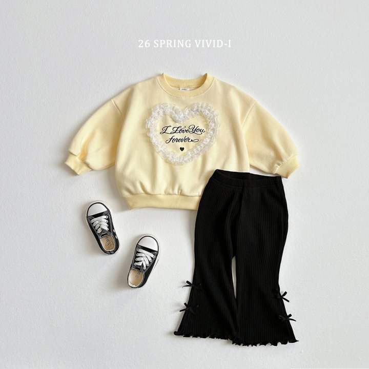 Vivid I - Korean Children Fashion - #childrensboutique - Heart Lace Sweatshirt - 9