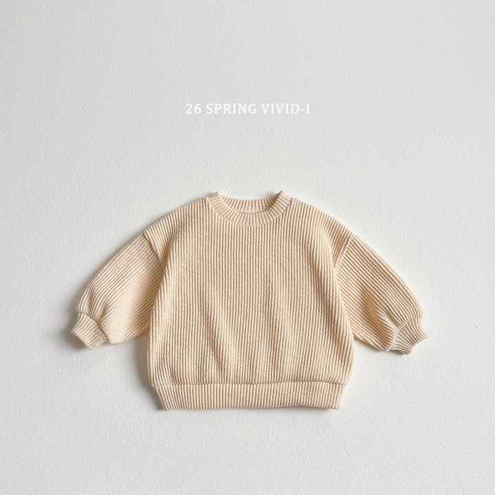 Vivid I - Korean Children Fashion - #childofig - Knit Ribbed Sweatshirt - 4