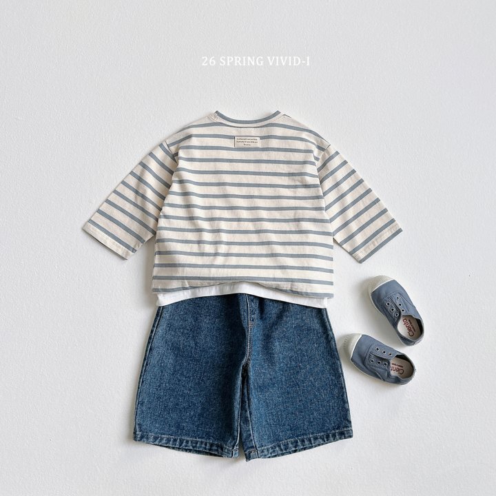 Vivid I - Korean Children Fashion - #childrensboutique - Label Stripe Single Tee - 10