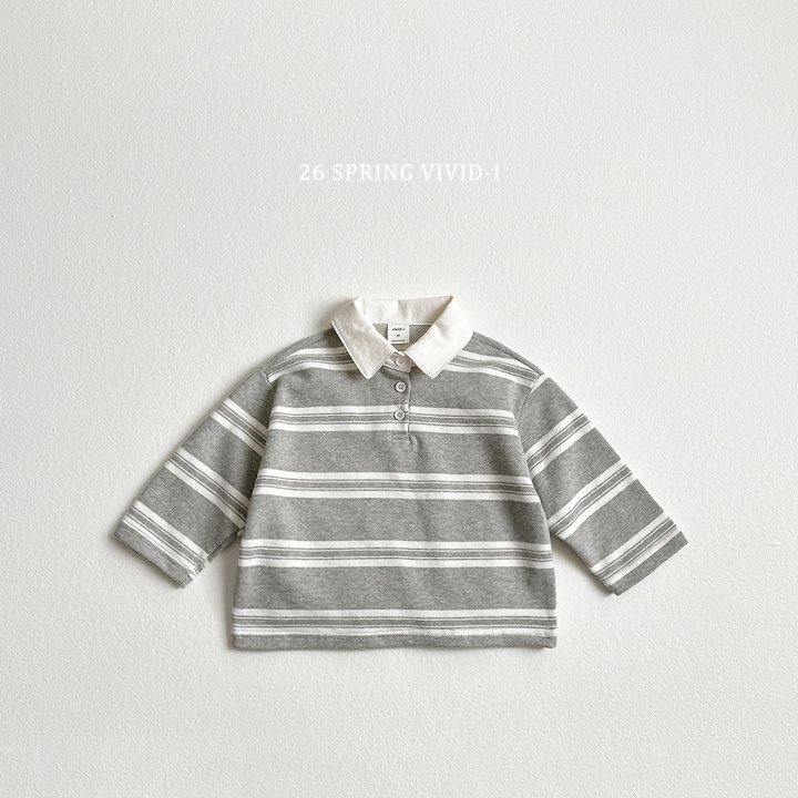 Vivid I - Korean Children Fashion - #childrensboutique - Multi Stripe Collared Tee - 3