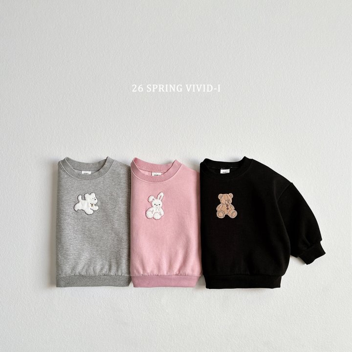 Vivid I - Korean Children Fashion - #childrensboutique - Mini Embroidered Doll Sweatshirt