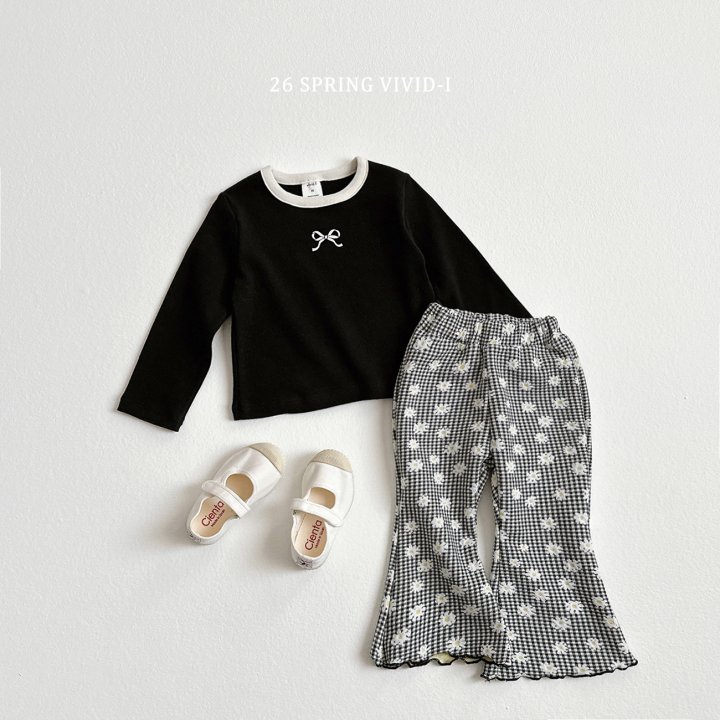 Vivid I - Korean Children Fashion - #childrensboutique - Spring Pattern Bootcut Pants - 11