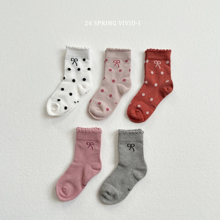 Vivid I - Korean Children Fashion - #childrensboutique - Ribbon Dot Socks - 2