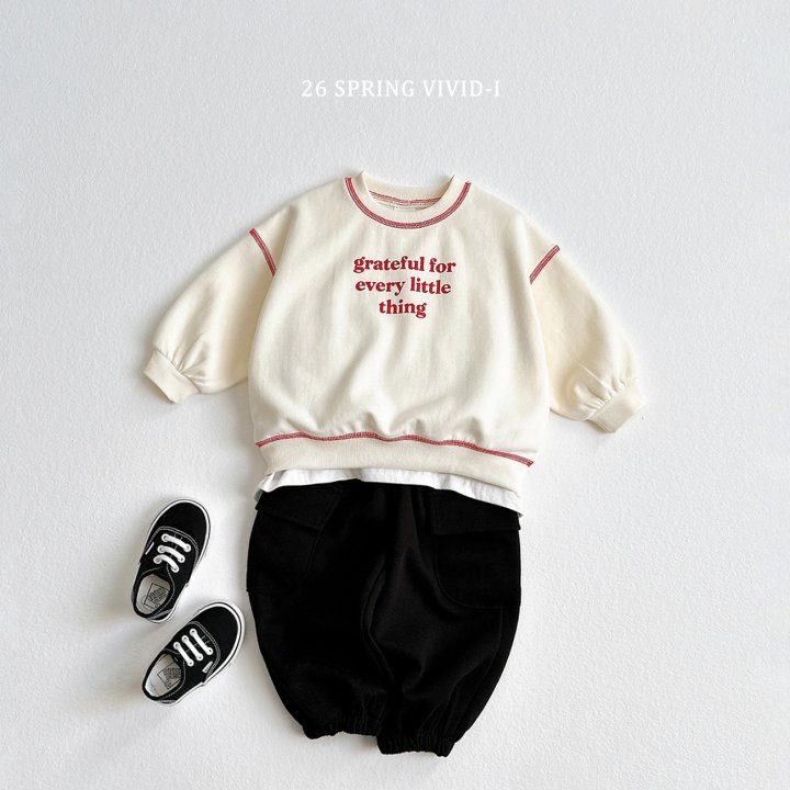 Vivid I - Korean Children Fashion - #childrensboutique - Lettering Stitch Set - 6