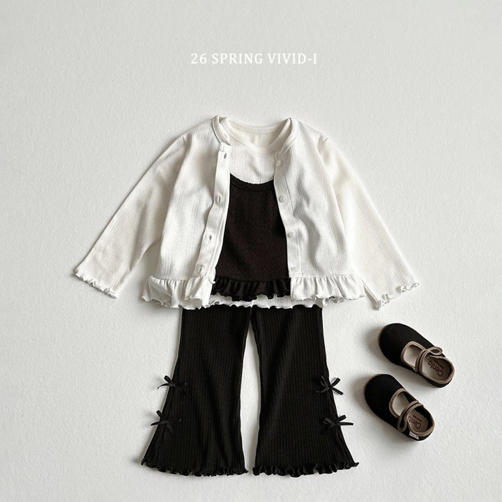 Vivid I - Korean Children Fashion - #childrensboutique - Eyelet Cardigan Set - 7