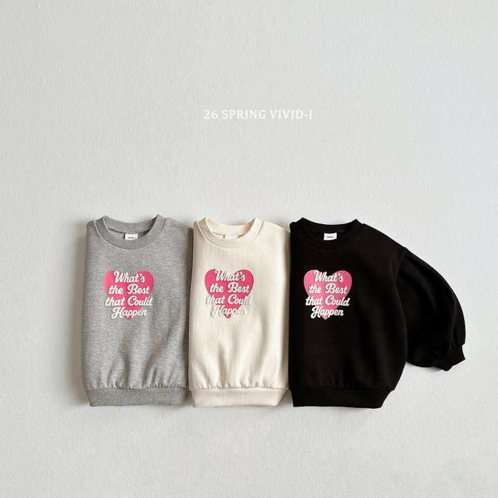 Vivid I - Korean Children Fashion - #childrensboutique - 3D Heart Puff Sweatshirt
