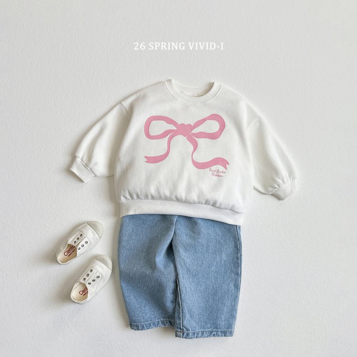 Vivid I - Korean Children Fashion - #designkidswear - Big Ribbon Sweatshirt - 9