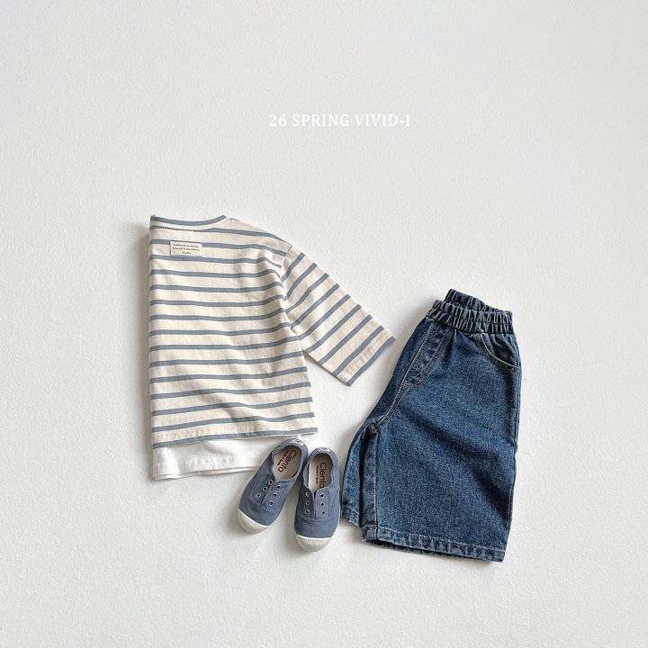 Vivid I - Korean Children Fashion - #designkidswear - Label Stripe Single Tee - 11