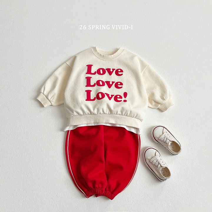 Vivid I - Korean Children Fashion - #designkidswear - Love Love Love 3D Sweatshirt - 7