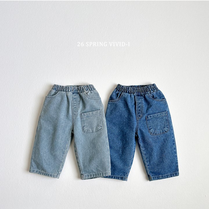 Vivid I - Korean Children Fashion - #designkidswear - Pocket Denim Pants