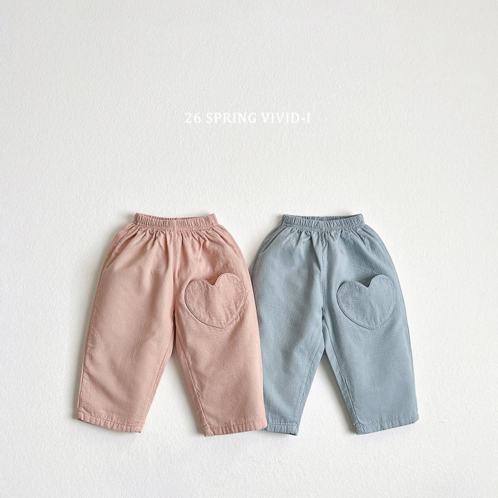 Vivid I - Korean Children Fashion - #designkidswear - Double-Layer Heart Pants