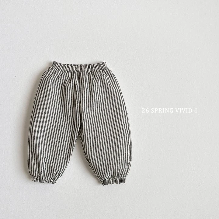 Vivid I - Korean Children Fashion - #childrensboutique - Vertical Stripe Jogger Pants - 4