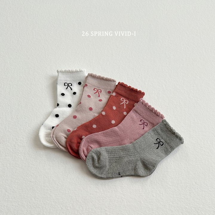 Vivid I - Korean Children Fashion - #designkidswear - Ribbon Dot Socks - 3