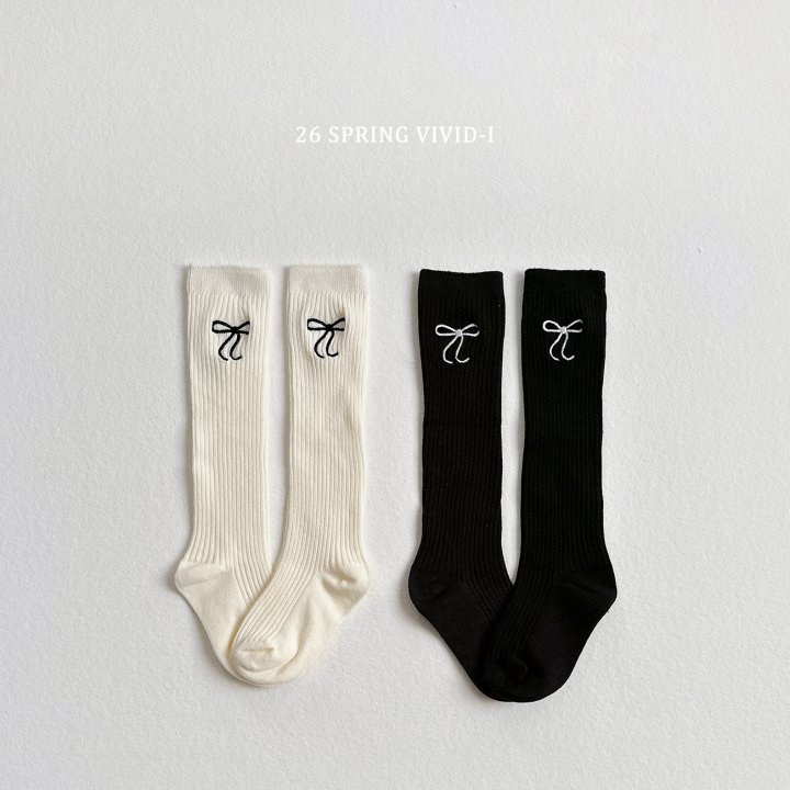 Vivid I - Korean Children Fashion - #designkidswear - Ribbon Knee Socks