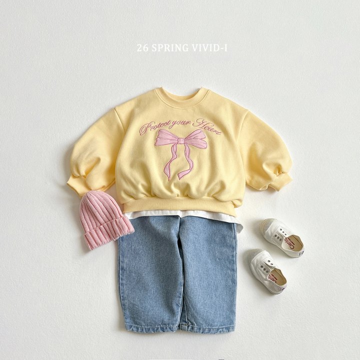 Vivid I - Korean Children Fashion - #designkidswear - Ribbon Embroidery Bootcut Set - 9