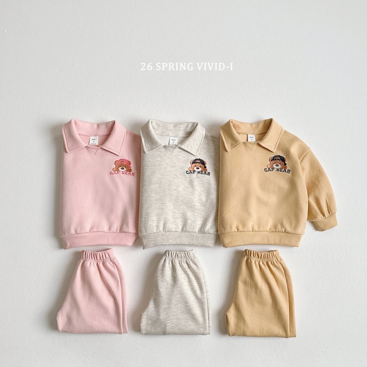 Vivid I - Korean Children Fashion - #designkidswear - Bear Cap Collar Set