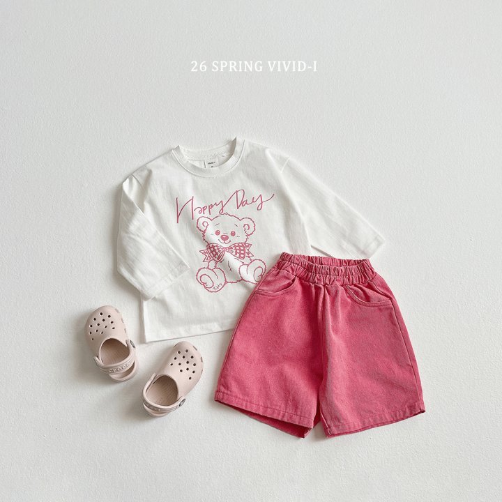 Vivid I - Korean Children Fashion - #designkidswear - Happy Bear Check Set - 11