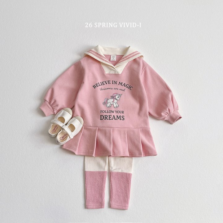 Vivid I - Korean Children Fashion - #designkidswear - Sailor Unicorn One-piece - 10