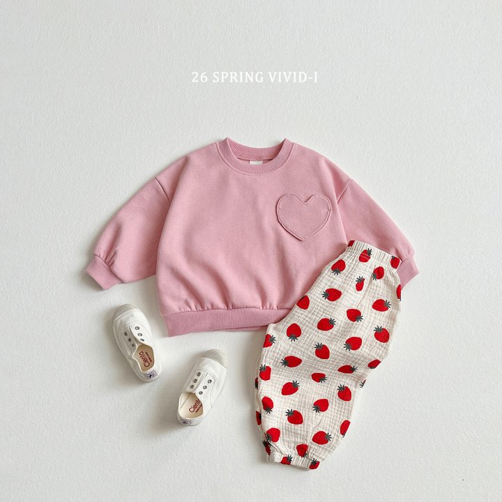 Vivid I - Korean Children Fashion - #discoveringself - Pocket Heart Sweatshirt - 12