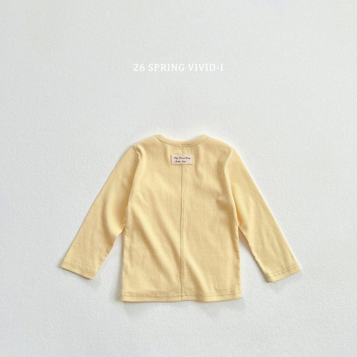 Vivid I - Korean Children Fashion - #designkidswear - Ribbed Label Tee - 4
