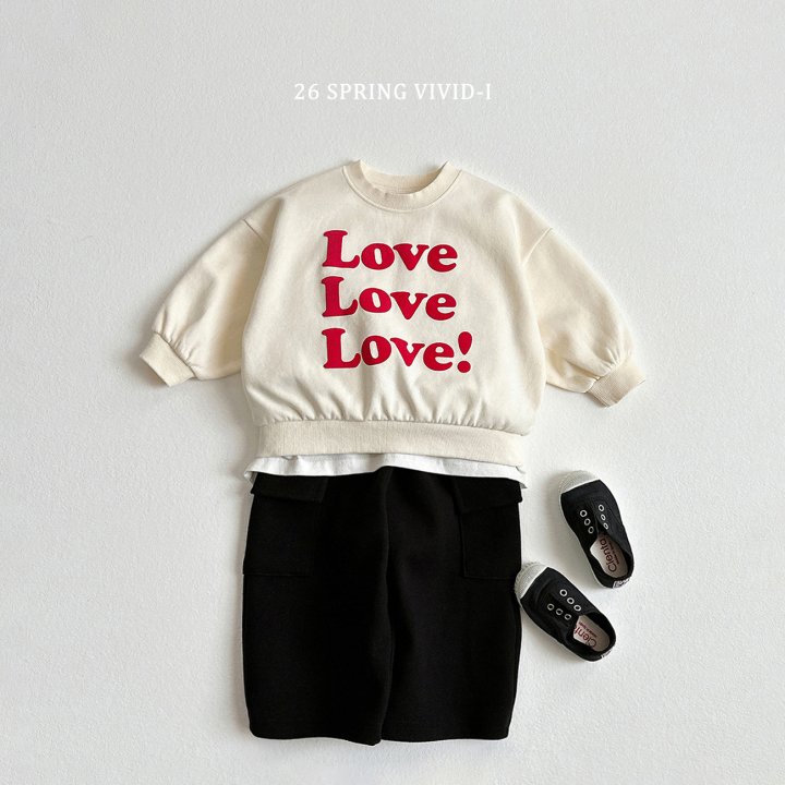 Vivid I - Korean Children Fashion - #discoveringself - Love Love Love 3D Sweatshirt - 8