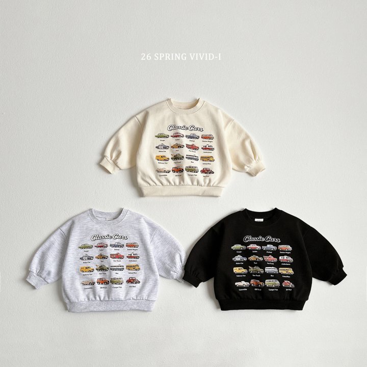 Vivid I - Korean Children Fashion - #discoveringself - Mini Car Sweatshirt