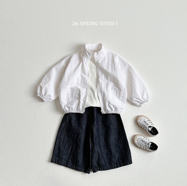 Vivid I - Korean Children Fashion - #discoveringself - 9-Length Linen Denim Pants - 3