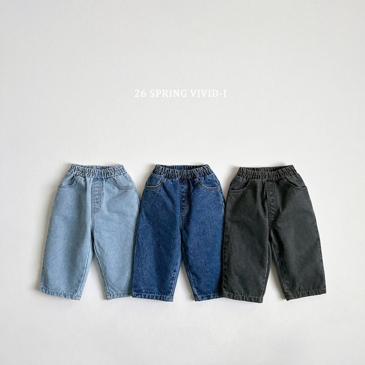 Vivid I - Korean Children Fashion - #discoveringself - Daily Denim Pants