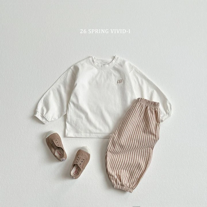 Vivid I - Korean Children Fashion - #discoveringself - Vertical Stripe Jogger Pants - 5