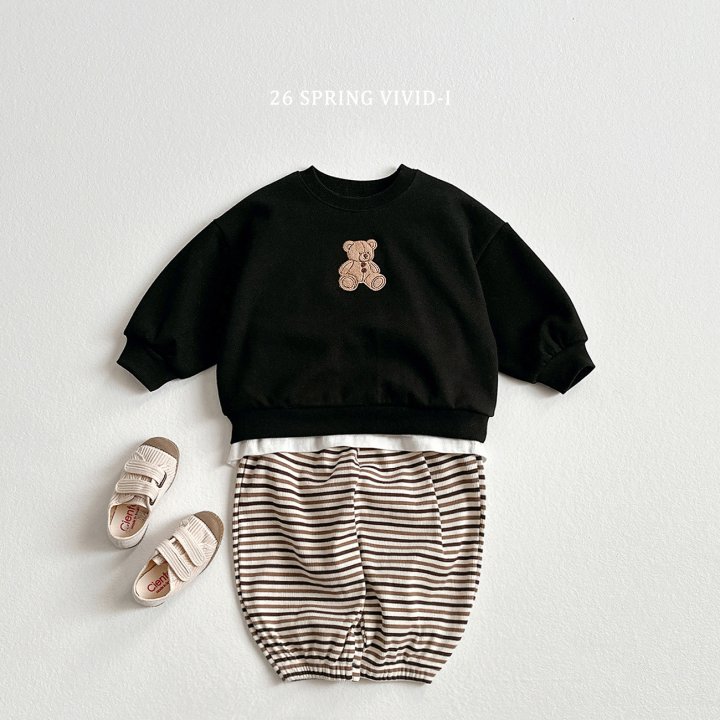 Vivid I - Korean Children Fashion - #designkidswear - Label Stripe Pants - 4