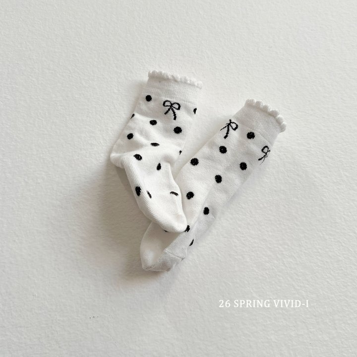 Vivid I - Korean Children Fashion - #designkidswear - Ribbon Dot Socks - 4