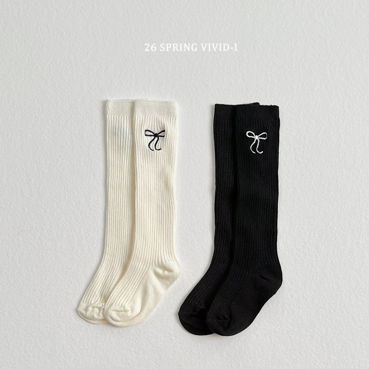 Vivid I - Korean Children Fashion - #discoveringself - Ribbon Knee Socks - 2