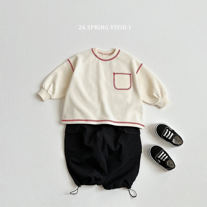 Vivid I - Korean Children Fashion - #discoveringself - Stitch Pocket Shorts Set - 9