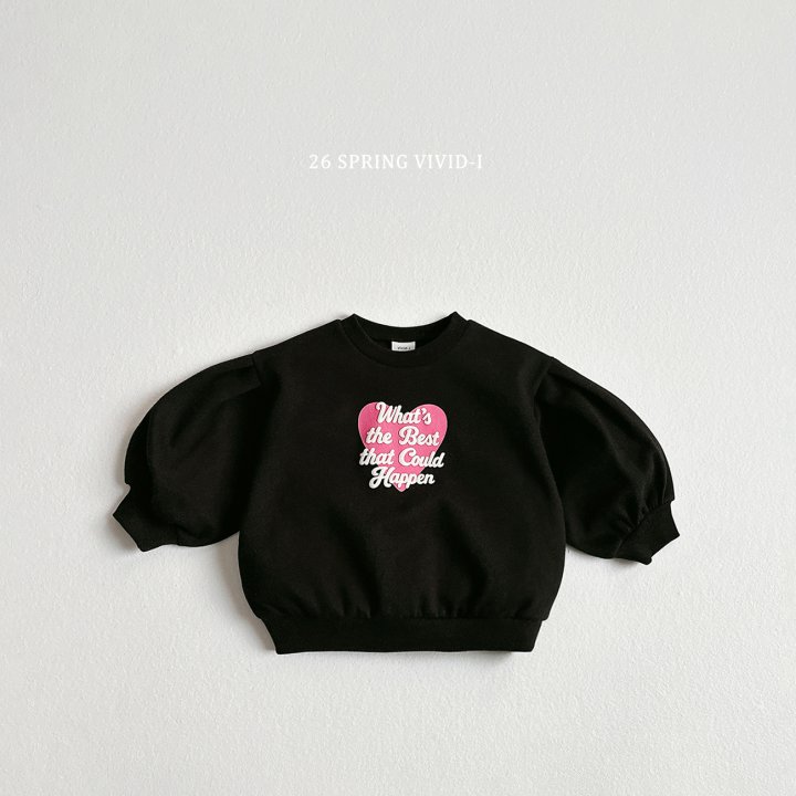 Vivid I - Korean Children Fashion - #discoveringself - 3D Heart Puff Sweatshirt - 3