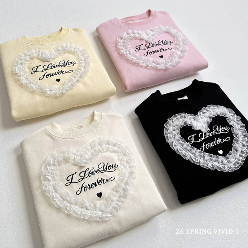 Vivid I - Korean Children Fashion - #fashionkids - Heart Lace Sweatshirt - 12