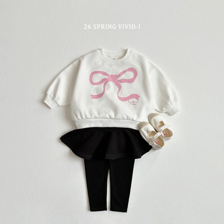 Vivid I - Korean Children Fashion - #fashionkids - Big Ribbon Sweatshirt - 11