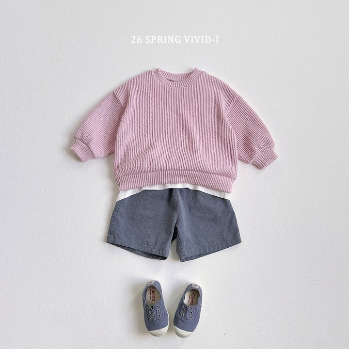 Vivid I - Korean Children Fashion - #fashionkids - Knit Ribbed Sweatshirt - 7