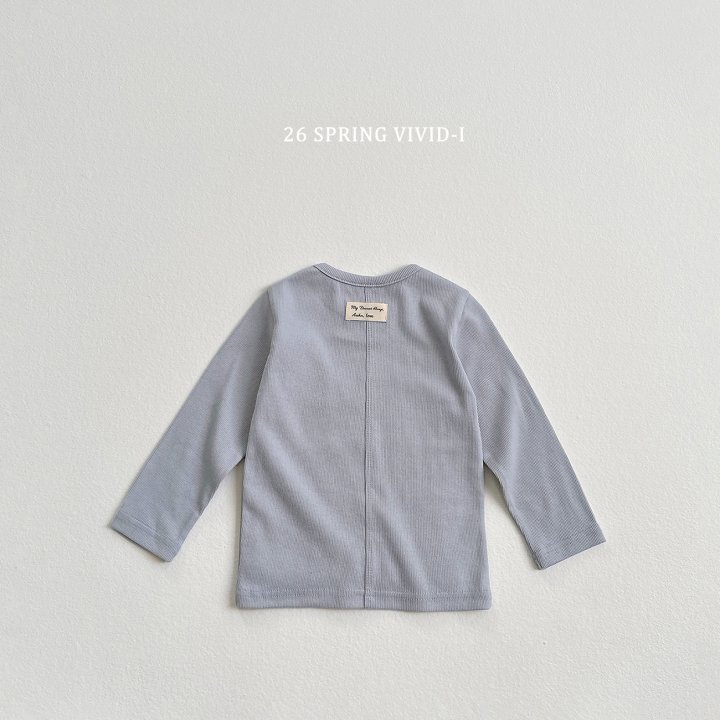 Vivid I - Korean Children Fashion - #fashionkids - Ribbed Label Tee - 5