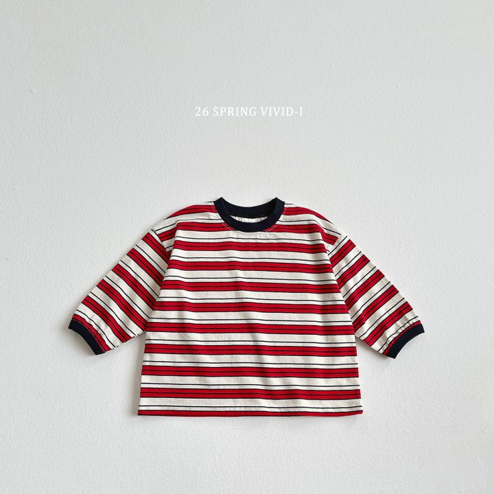 Vivid I - Korean Children Fashion - #fashionkids - Smile Multi Stripe Tee - 3