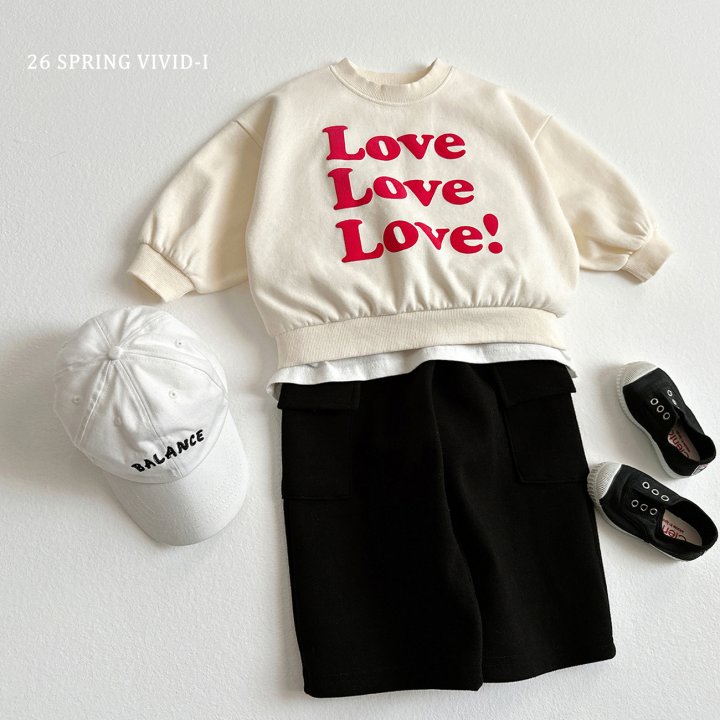Vivid I - Korean Children Fashion - #fashionkids - Love Love Love 3D Sweatshirt - 9