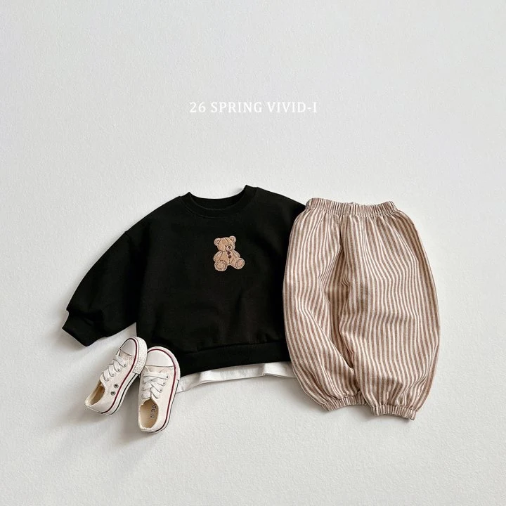 Vivid I - Korean Children Fashion - #fashionkids - Vertical Stripe Jogger Pants - 6
