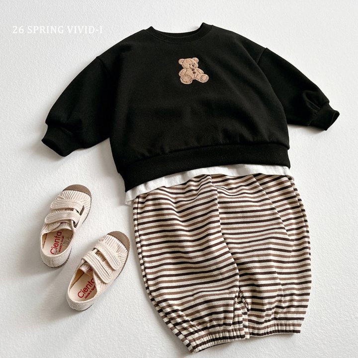 Vivid I - Korean Children Fashion - #fashionkids - Label Stripe Pants - 5