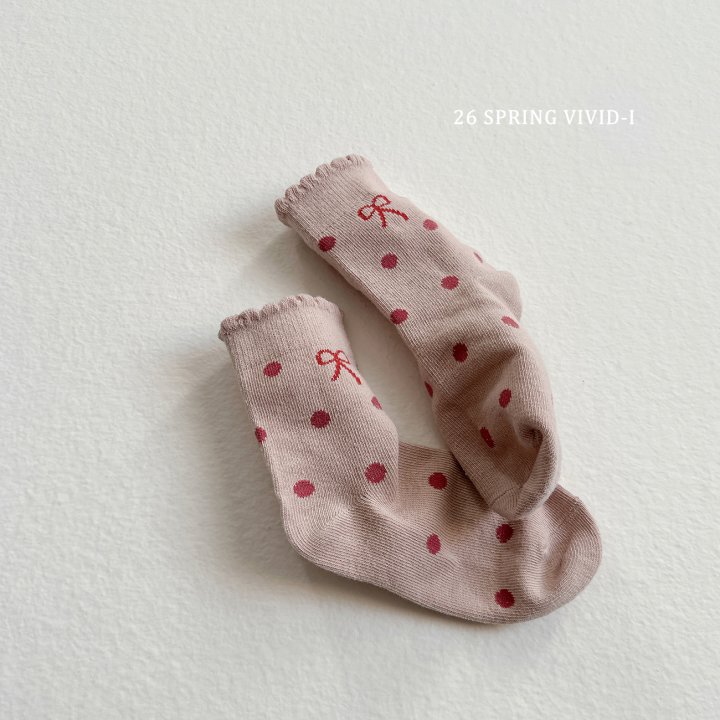 Vivid I - Korean Children Fashion - #fashionkids - Ribbon Dot Socks - 5