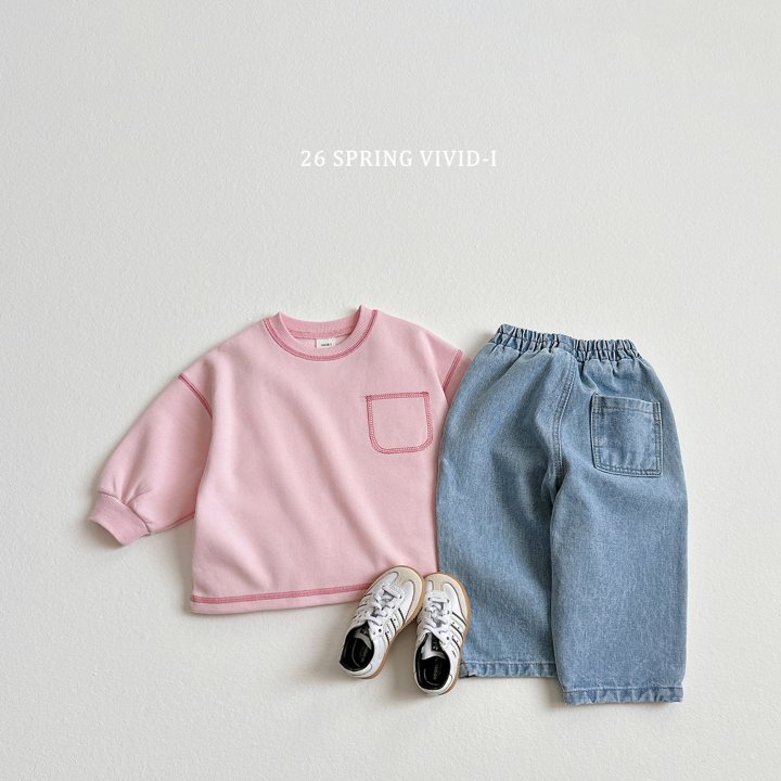 Vivid I - Korean Children Fashion - #fashionkids - Stitch Pocket Shorts Set - 10