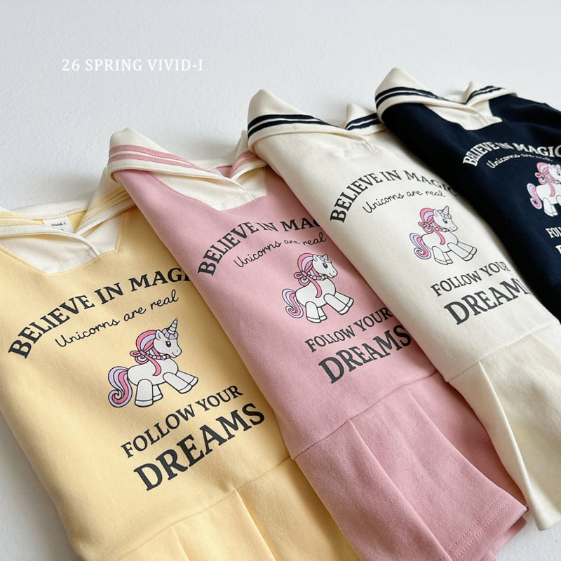 Vivid I - Korean Children Fashion - #fashionkids - Sailor Unicorn One-piece - 12