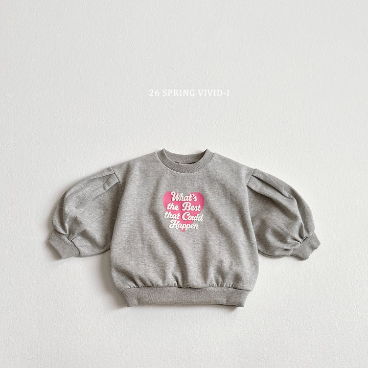 Vivid I - Korean Children Fashion - #discoveringself - 3D Heart Puff Sweatshirt - 4
