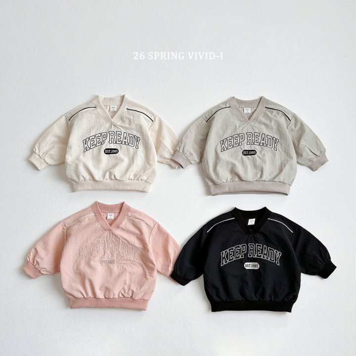 Vivid I - Korean Children Fashion - #kidsshorts - Embroidered Nylon Sweatshirt