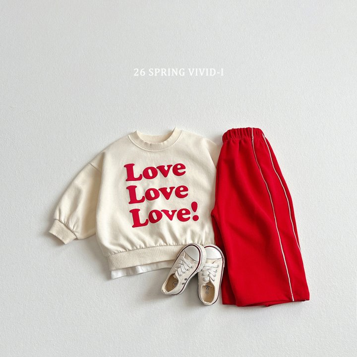 Vivid I - Korean Children Fashion - #kidsshorts - Love Love Love 3D Sweatshirt - 10